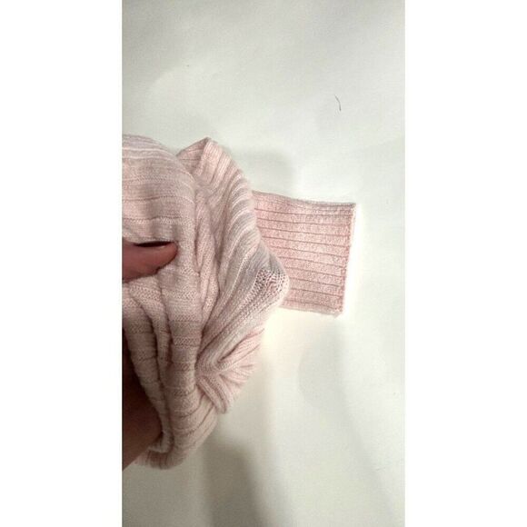 BP. Rib Crop Turtleneck Sweater in Pink Crystal, Sz. L - Picture 13 of 14